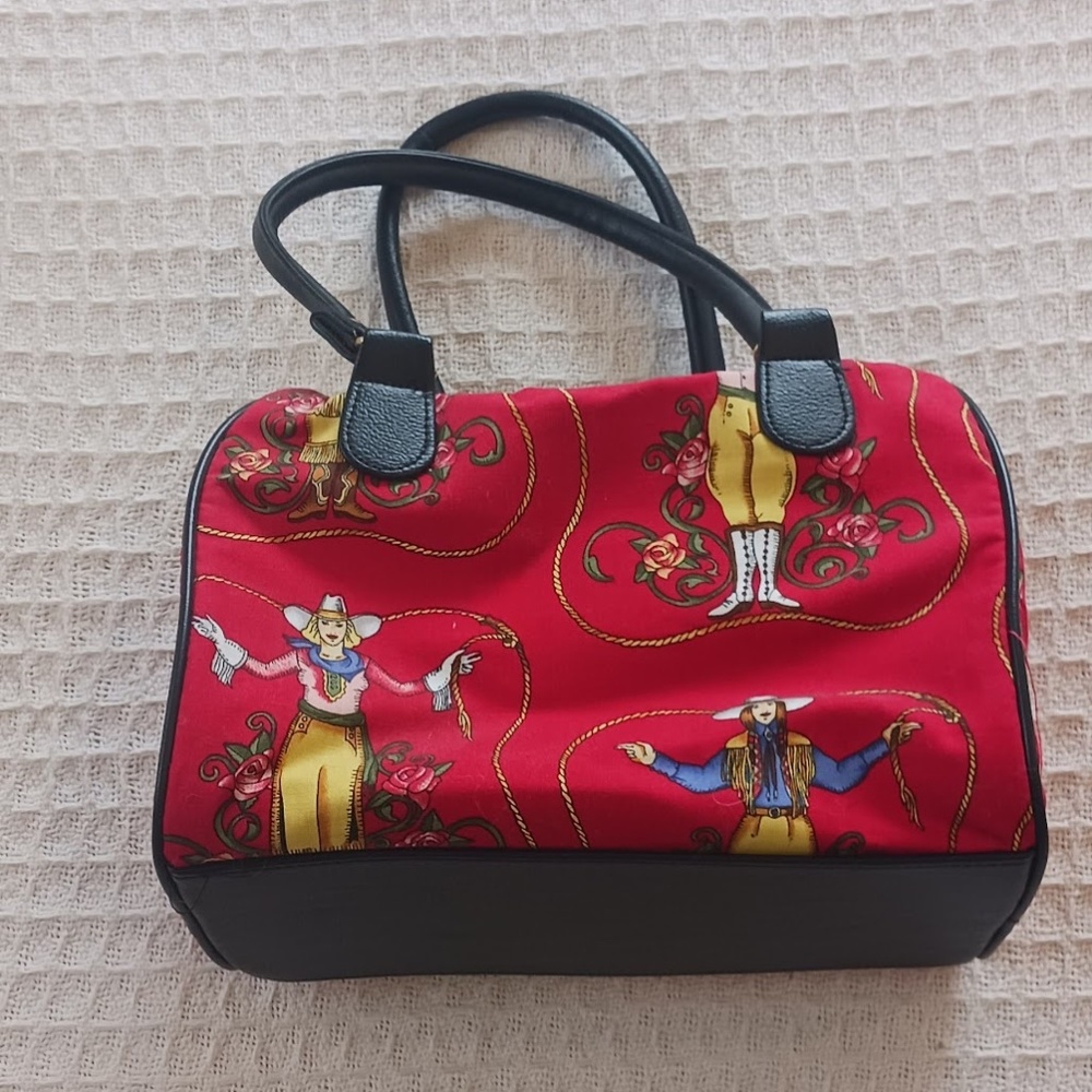Cowgirl red cloth purse, used once